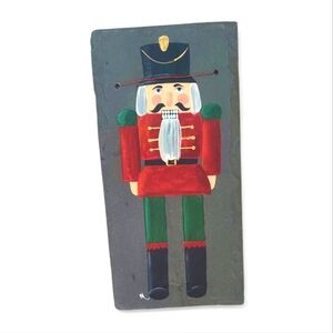 Traditional Nutcracker Soldier‎ Slate Christmas Wall Hanging Decor